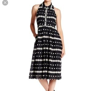 NWT Eva Franco Embroidered Spread Collar Shirtdres